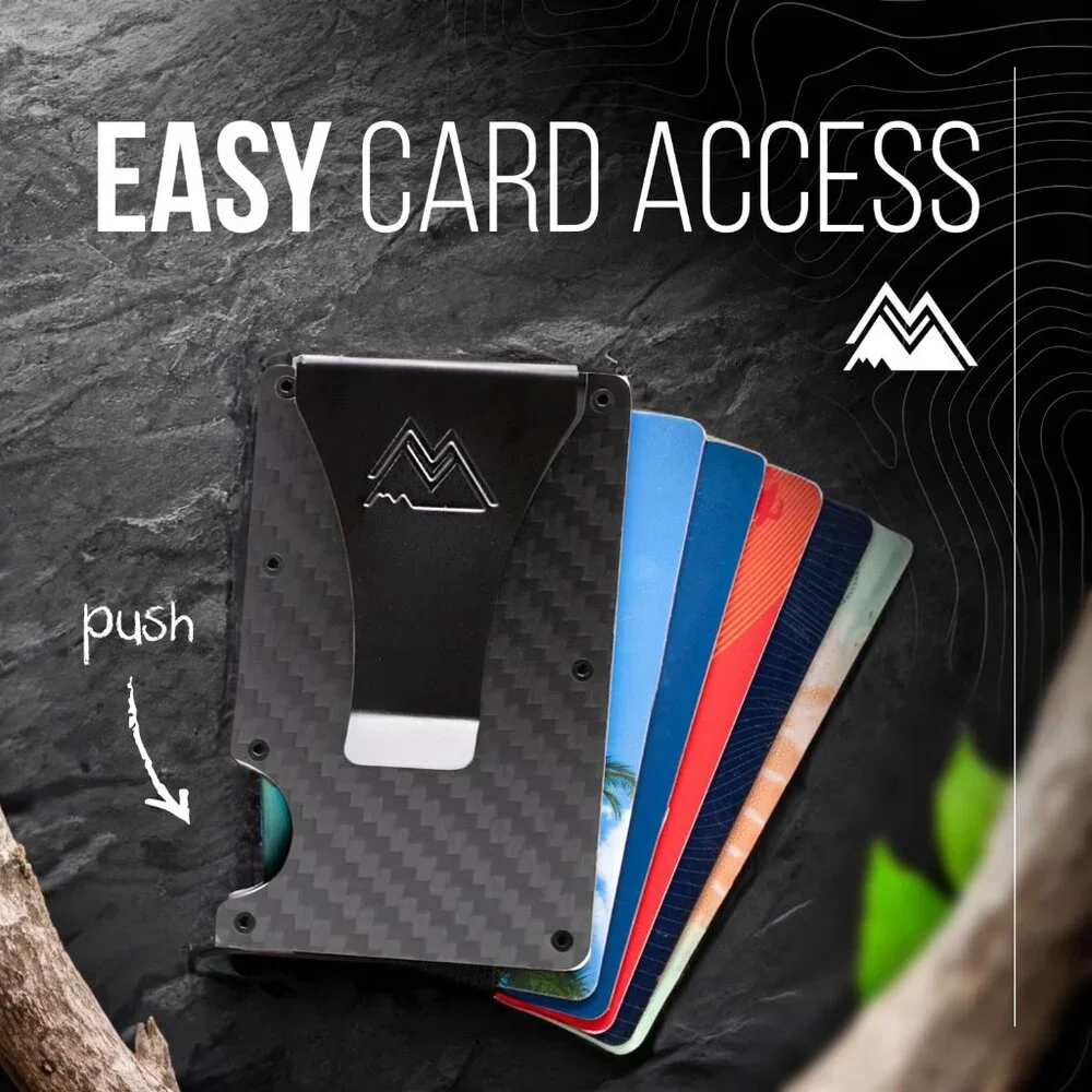 Minimalist Wallet for Men Slim RFID‎ Blocking Wallet Scratch Resistant Matte